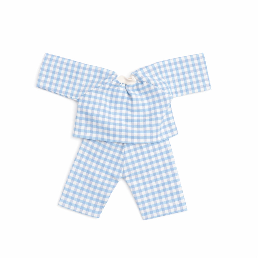Puppenschlafanzug Nanchen Natur, blau