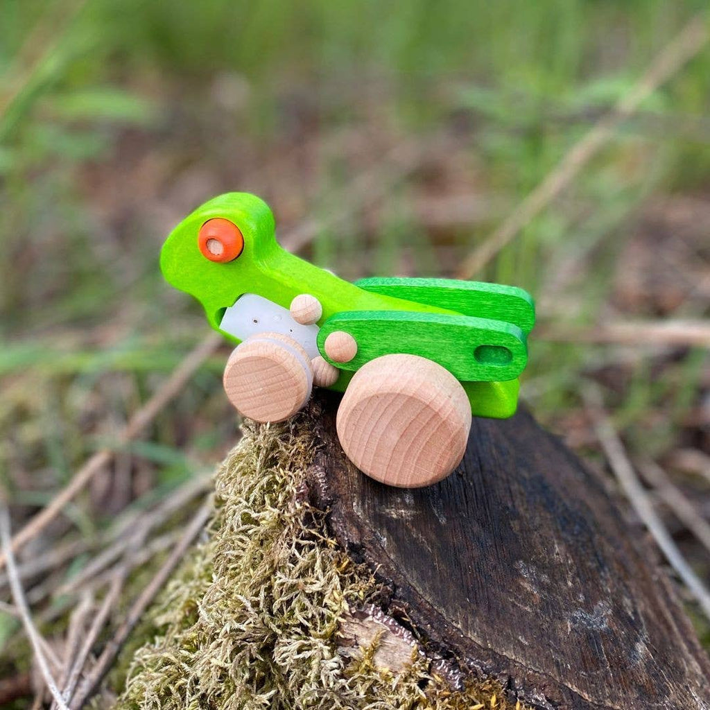 Bajo Rückziehspielzeug aus Holz, Zikade