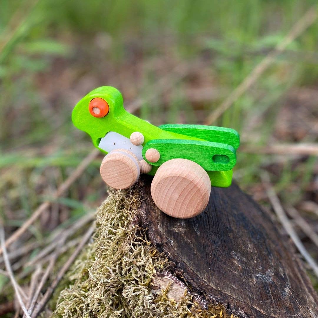 Bajo Rückziehspielzeug aus Holz, Zikade
