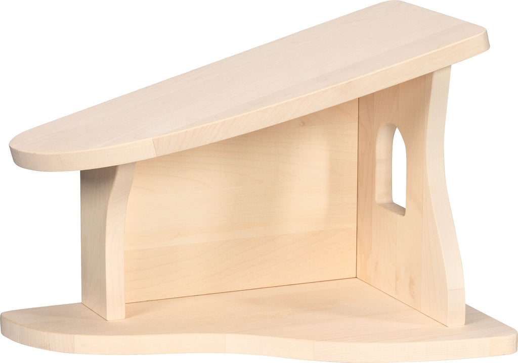 Naturholz Krippe, Stall Holztiger