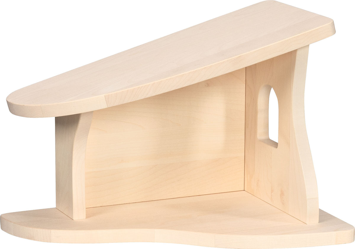 Naturholz Krippe, Stall Holztiger