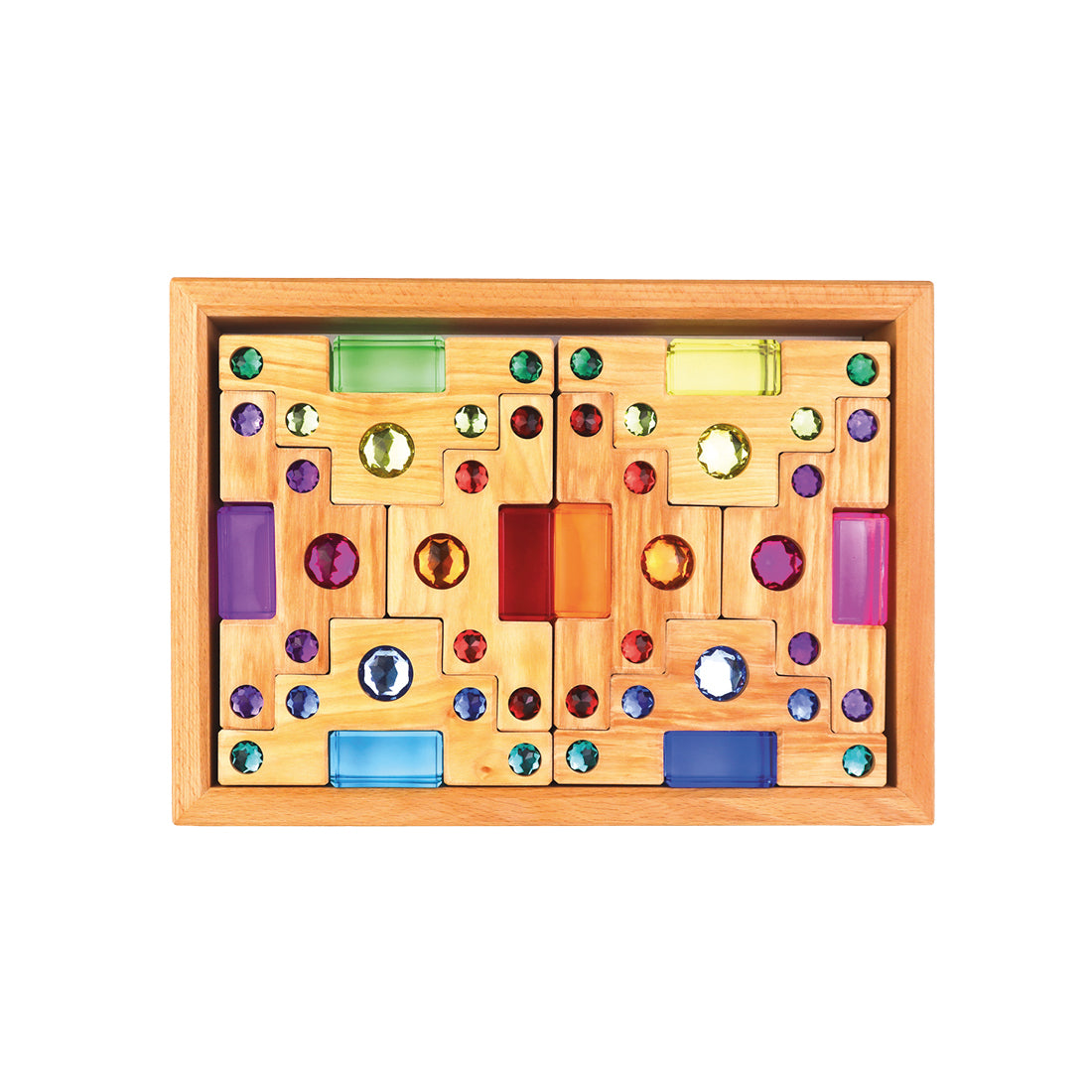 Bauspiel Farbtreppen mit Lichtbauquadern, groß