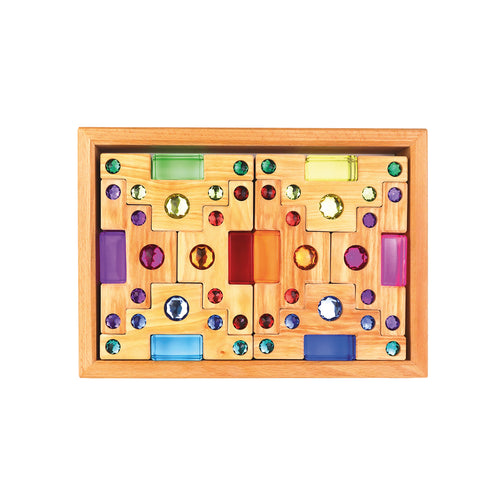 Bauspiel Farbtreppen mit Lichtbauquadern, groß