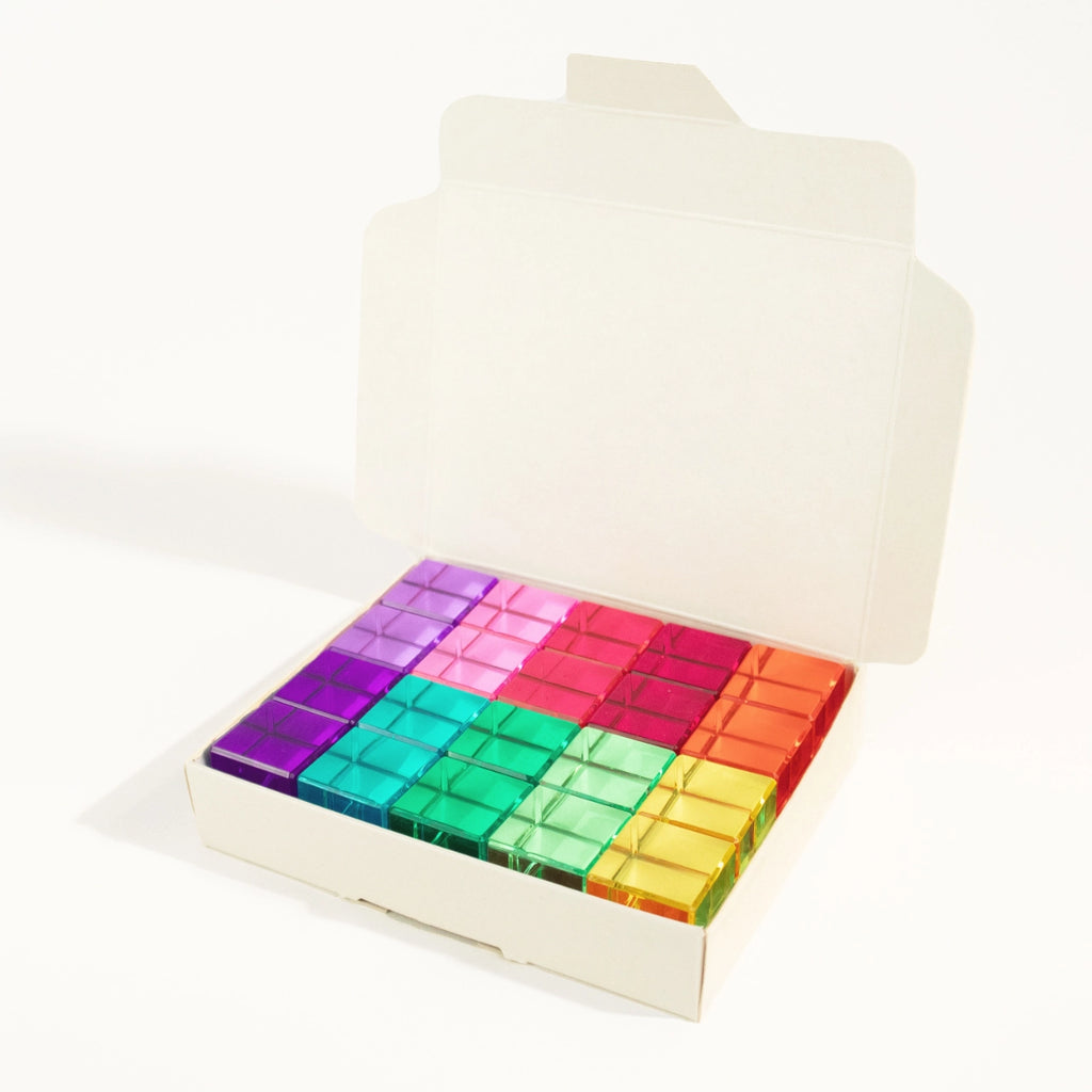 Bauspiel Lichtbauwürfel Pastell 20 Teile