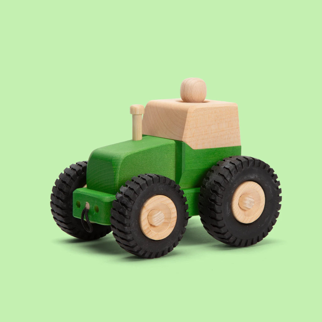 holler poller Traktor BERND grün, Holzspielzeug