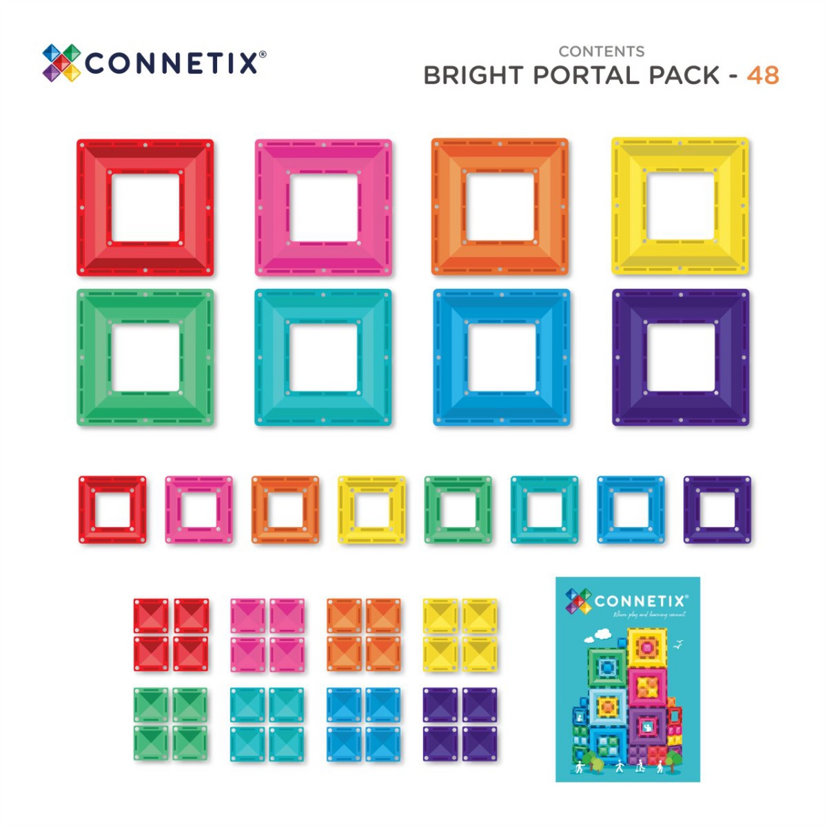 Connetix Magnetbausteine Bright Portal Pack 48 Teile