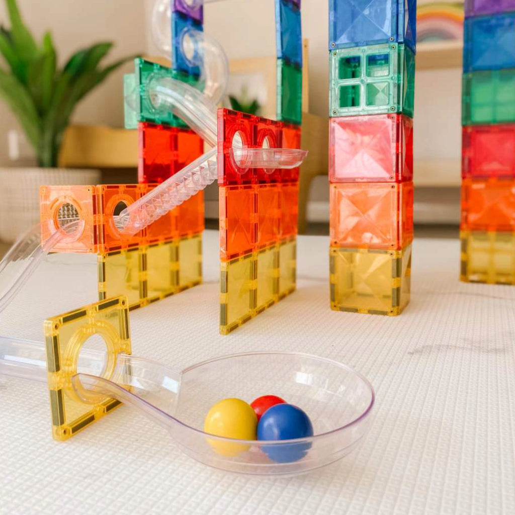 Connetix Magnetbausteine Kugelbahn Rainbow Ball Run Pack 92 Teile