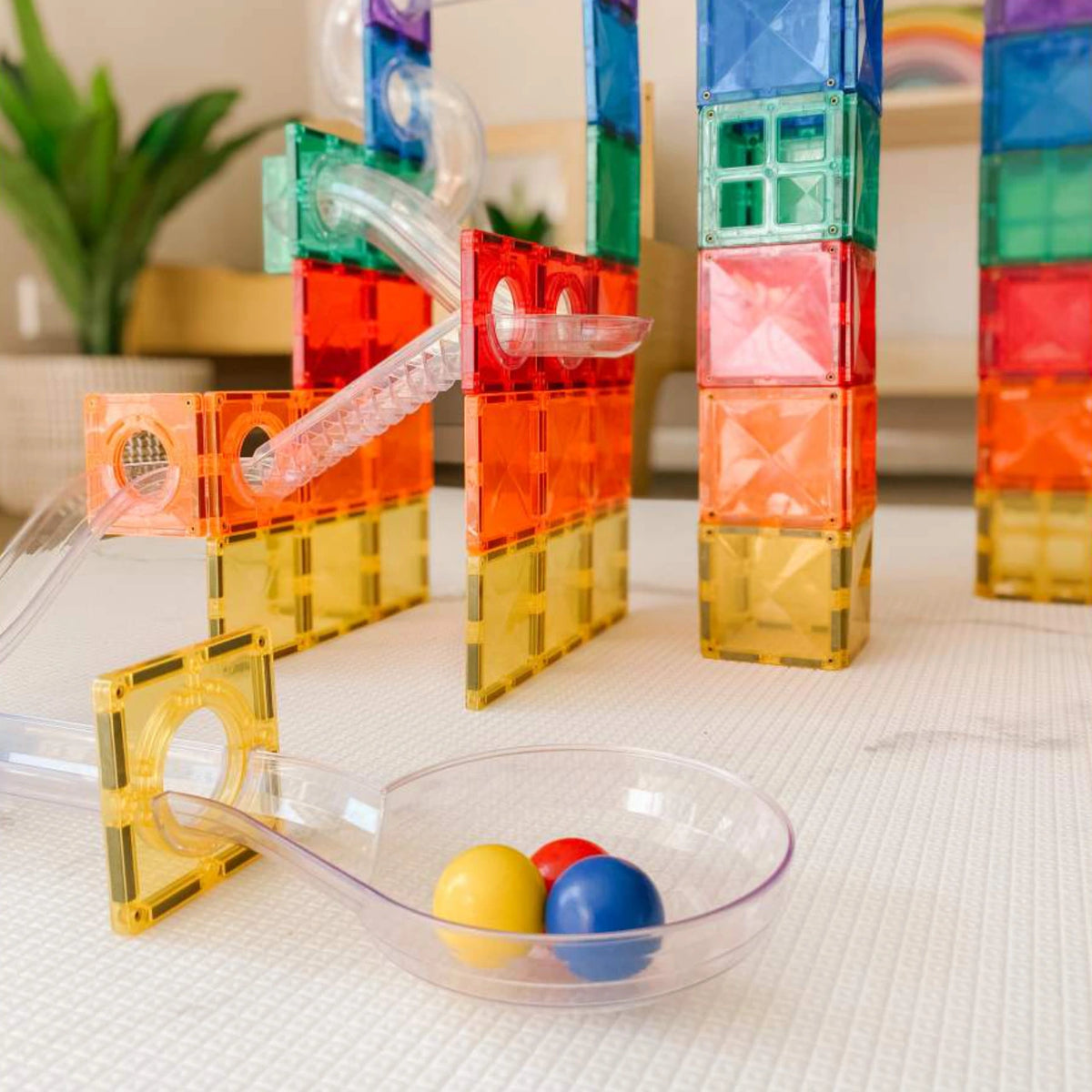 Connetix Magnetbausteine Kugelbahn Rainbow Ball Run Pack 92 Teile