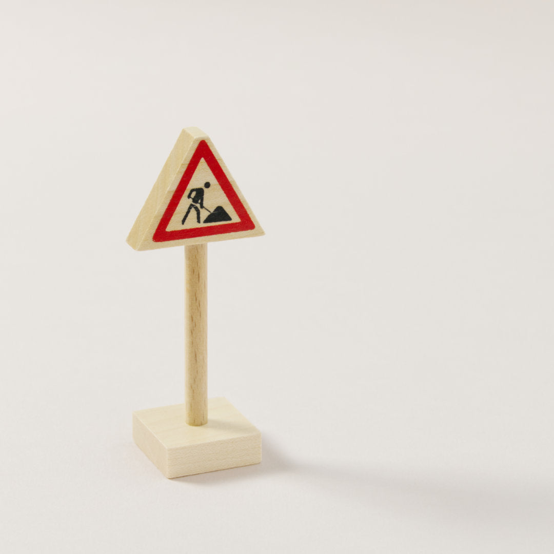Holz-Verkehrschild Typ Baustelle