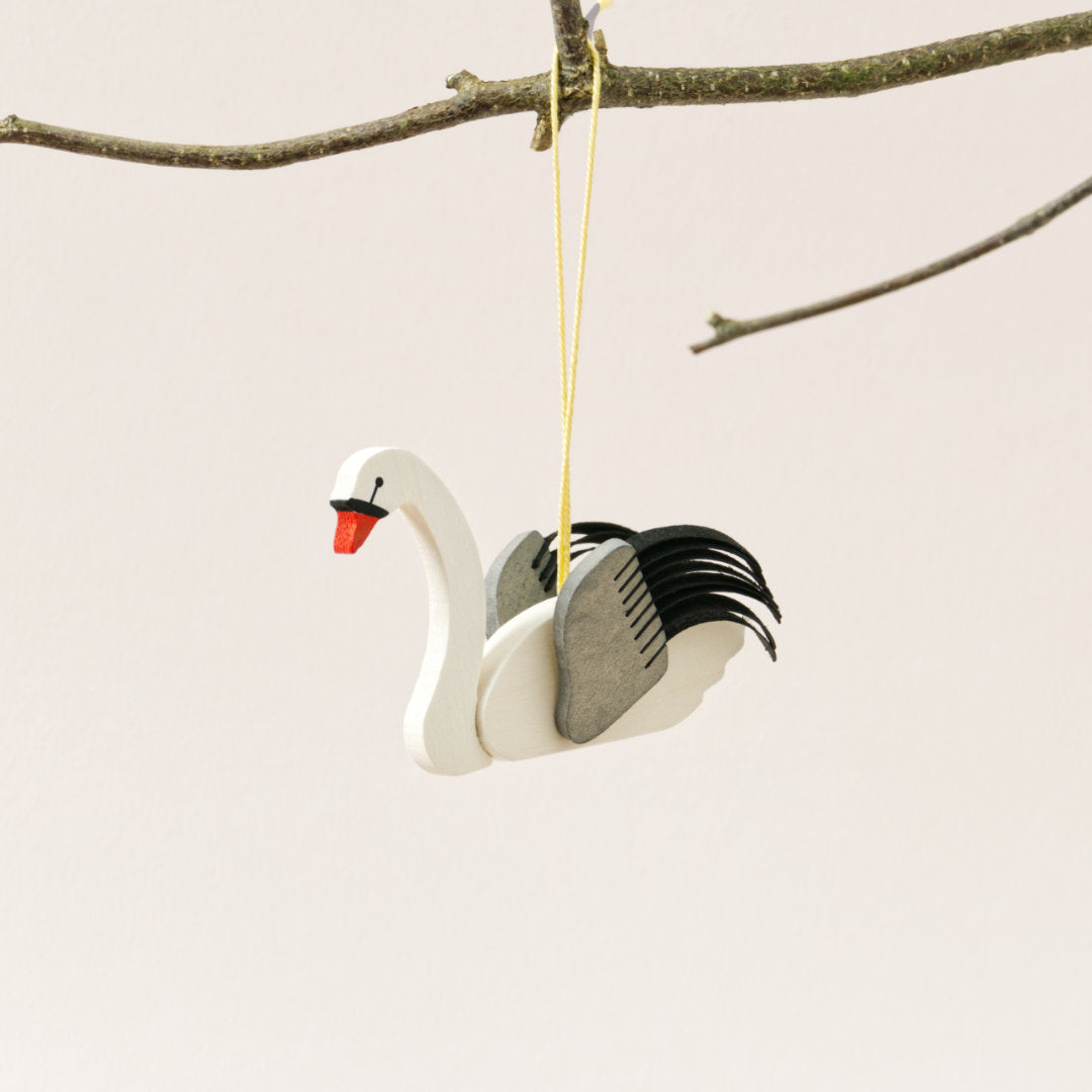 Baumschmuck schwarz-weisser Schwan