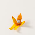 Kleiner Filz-Wichtel in Orange-Gelb