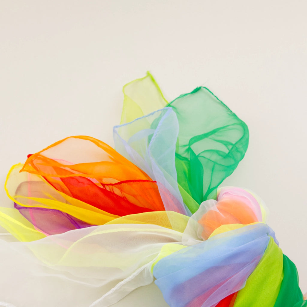 Bunte Chiffontücher, groß 10 Stück – Foto 2