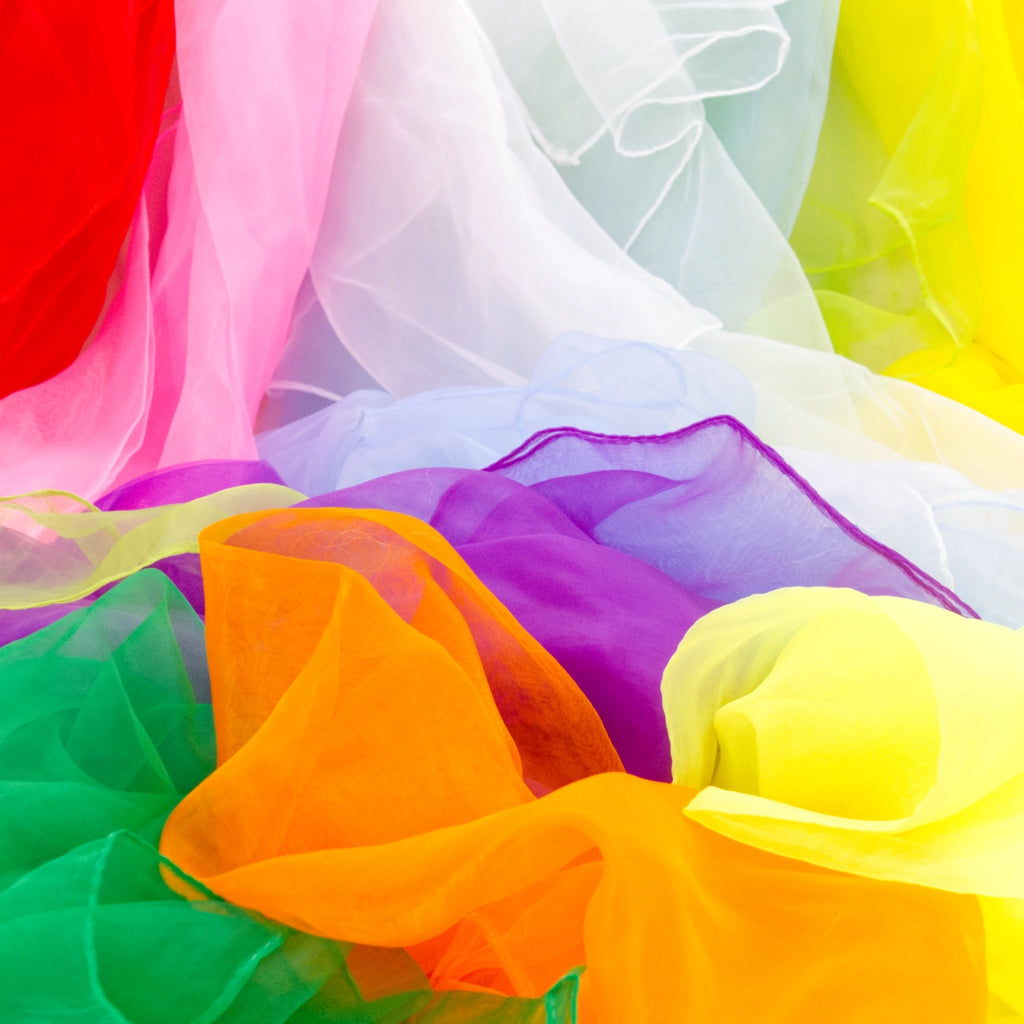 Bunte Chiffontücher, groß 10 Stück – Foto 3