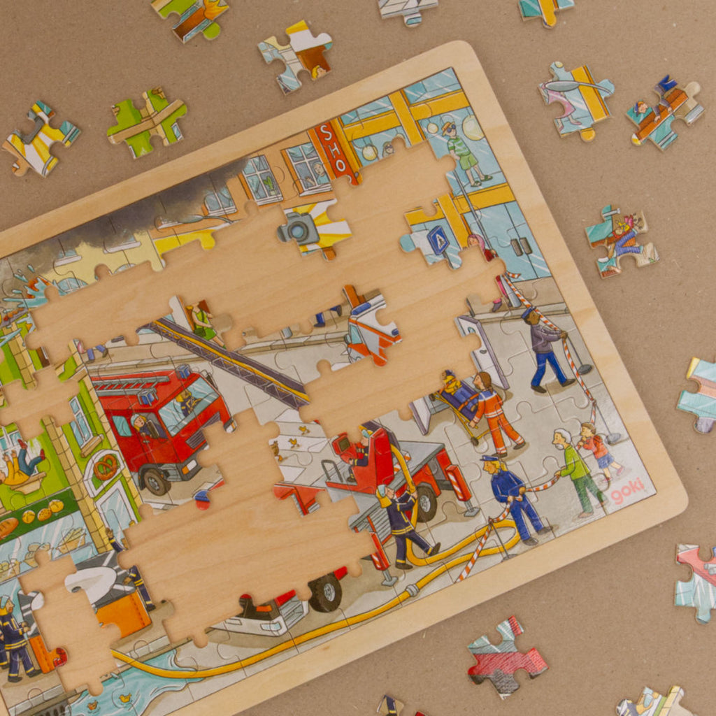 Einlegepuzzle Feuerwehreinsatz, goki – Foto 4