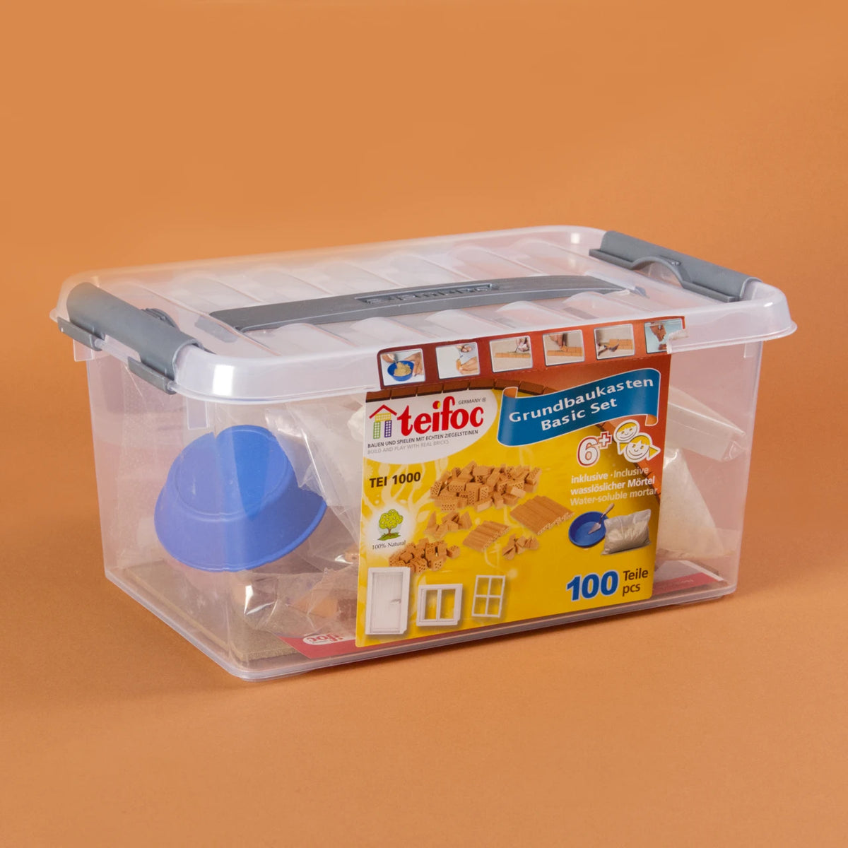 teifoc Grundbaukasten, Box mit Baumaterial