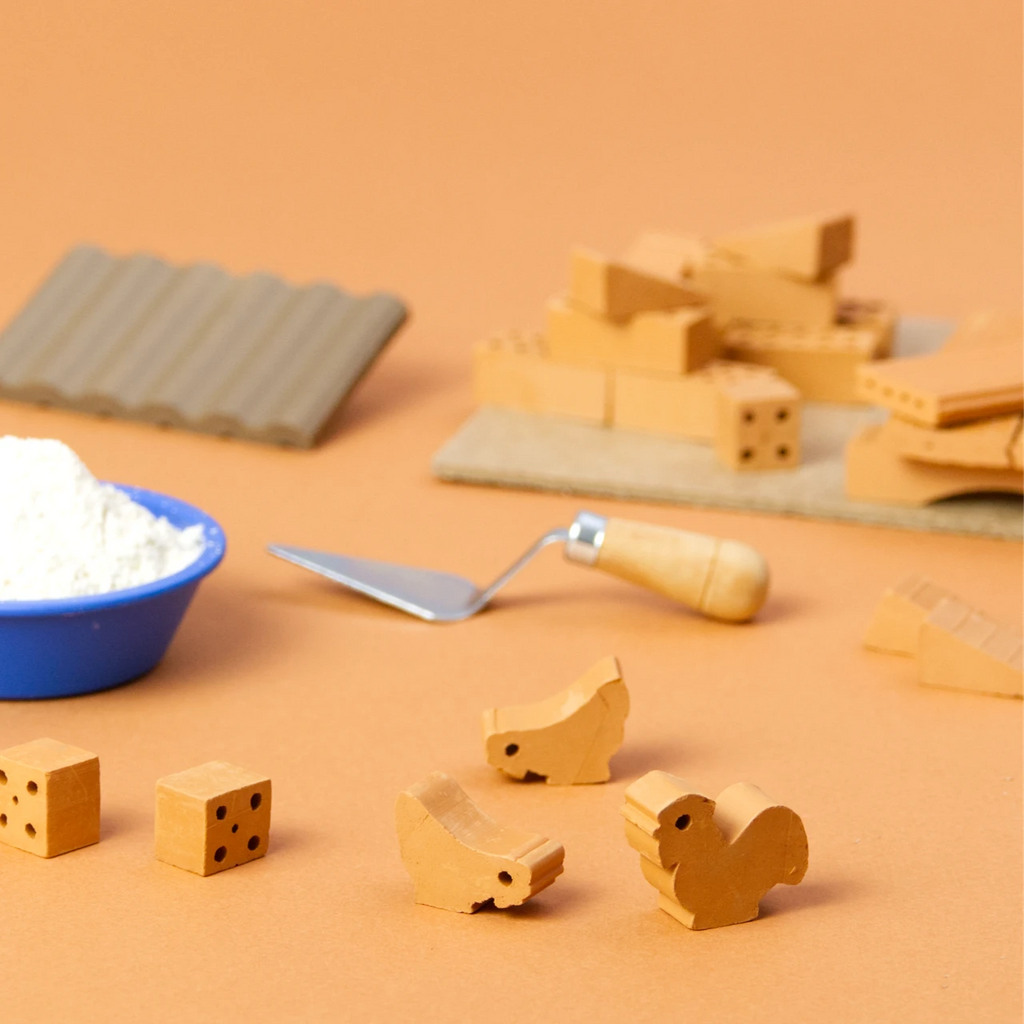 teifoc Hühnerstall, Bauset aus Miniatur-Ziegelsteinen