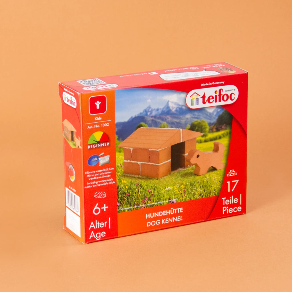 teifoc Hundehütte, Bastelset mit Mini-Ziegelsteinen