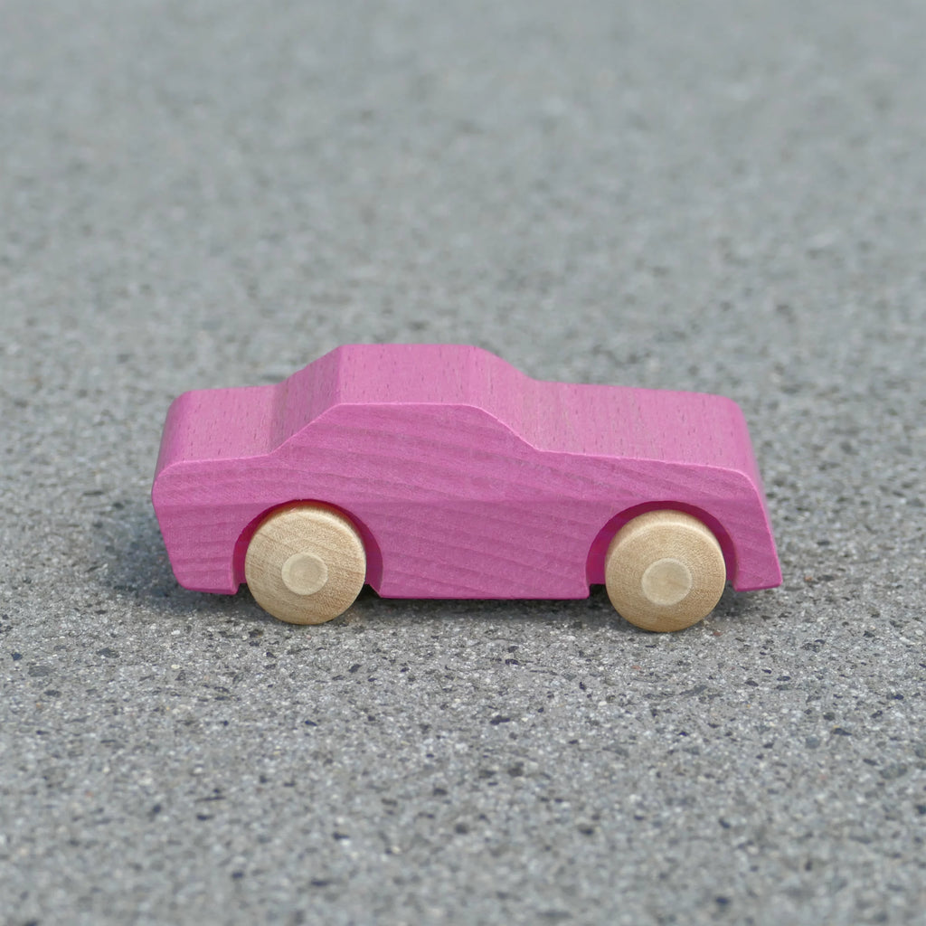 Kleines Holzauto, Limousine in Rosa von Beck – Foto 2