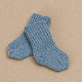 Puppensocken handgestrickt, hellblau