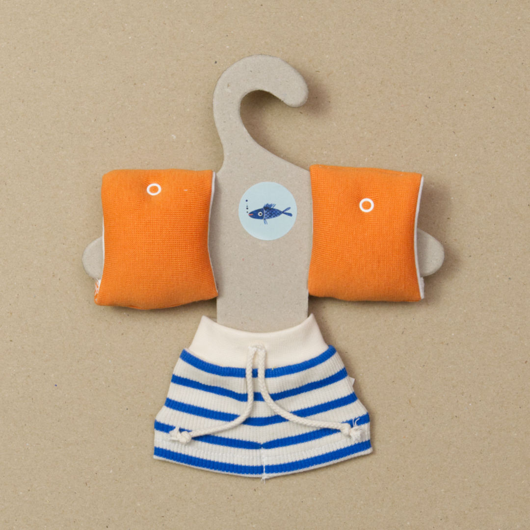 Schwimmflügel und Badehose für Puppen