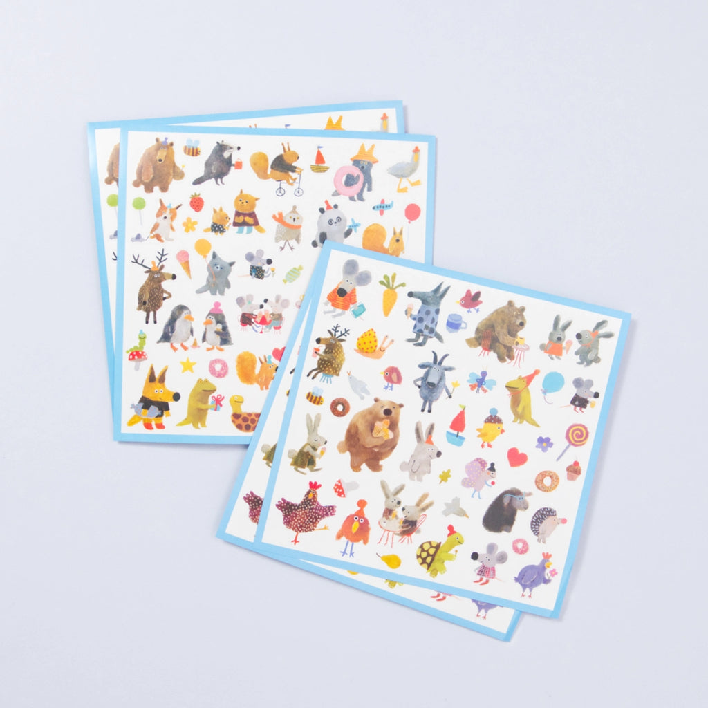 Djeco Sticker „Kuschelige Freunde“, 160 liebenswerte Papiersticker