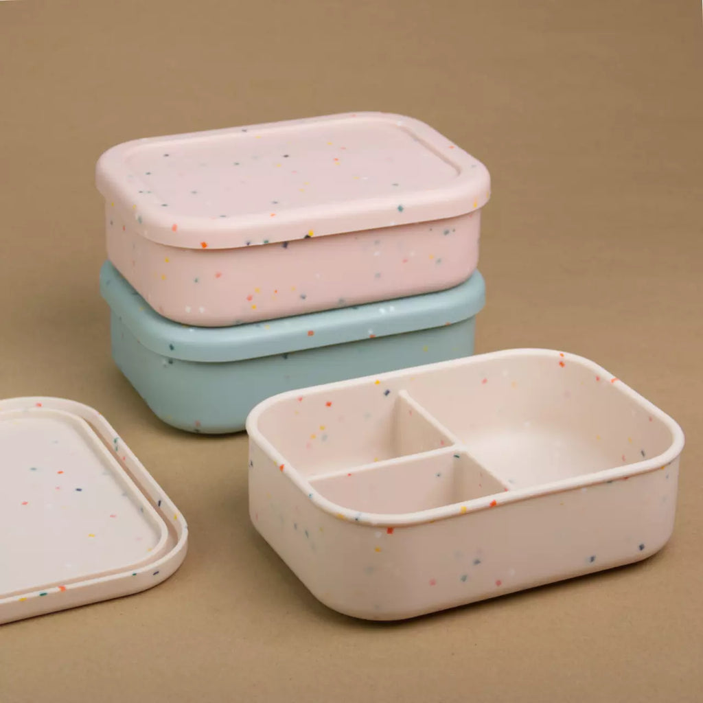 Konfettikiste – Brotbox beige aus Silikon – Foto 3