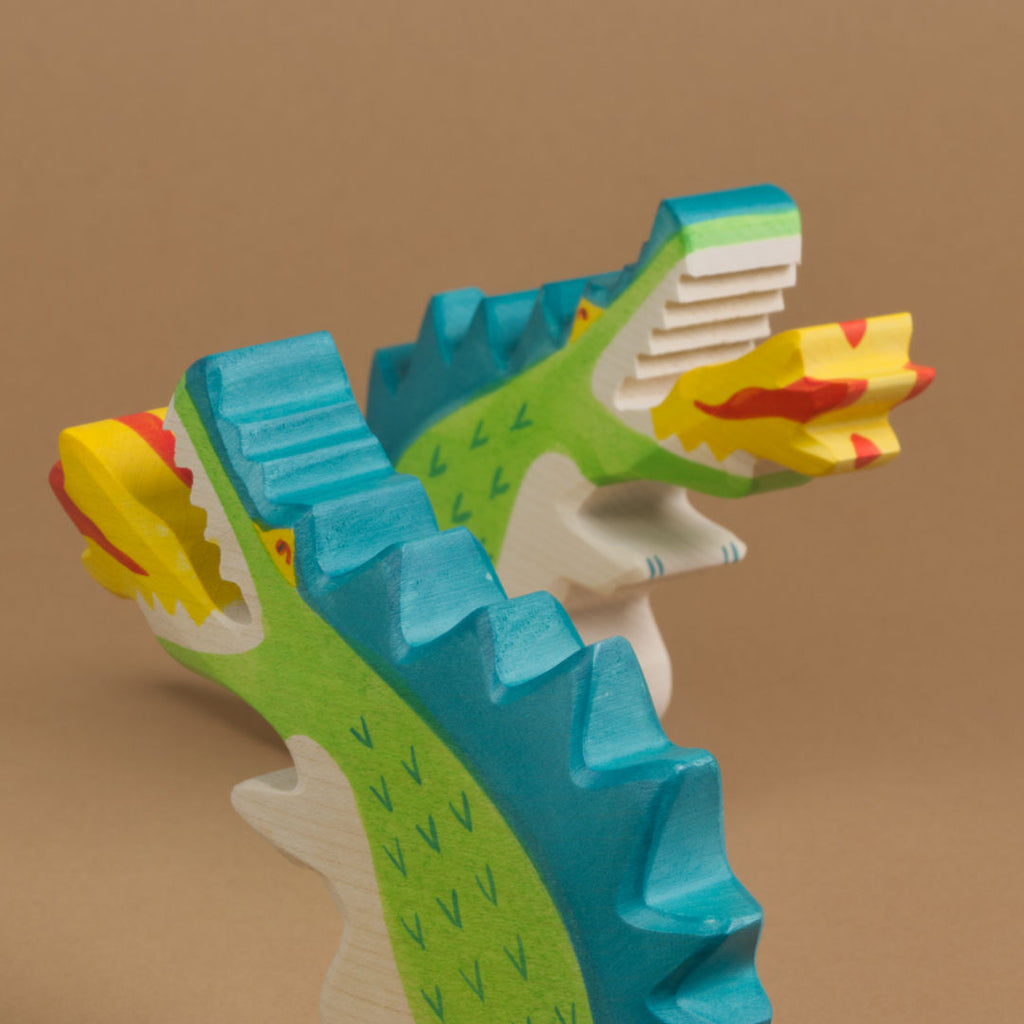 Holzfigur Drache, grün von Holztiger – Foto 4