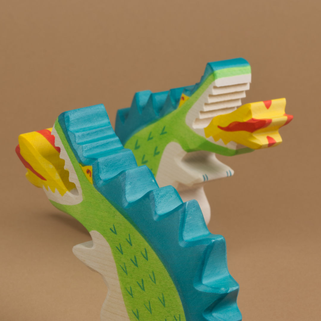 Holzfigur Drache, grün von Holztiger – Foto 4