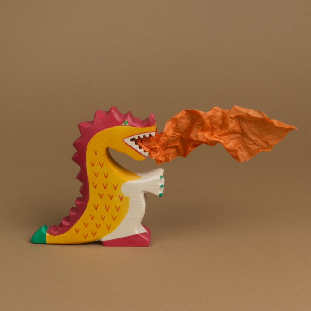 Holzfigur Drache, rot von Holztiger – Foto 3