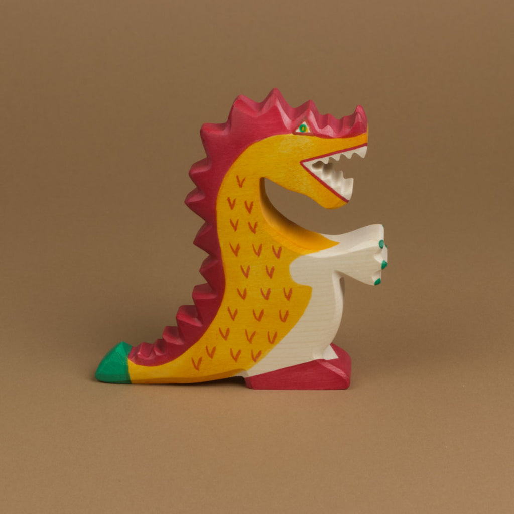 Holzfigur Drache, rot von Holztiger