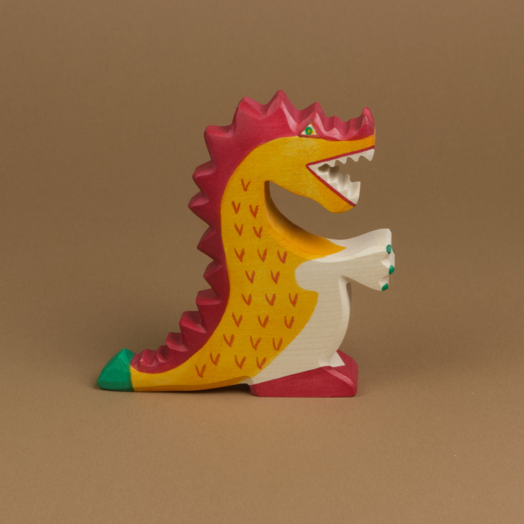 Holzfigur Drache, rot von Holztiger
