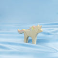 Einhornfohlen aus Holz, Regenbogenschweif Pastell