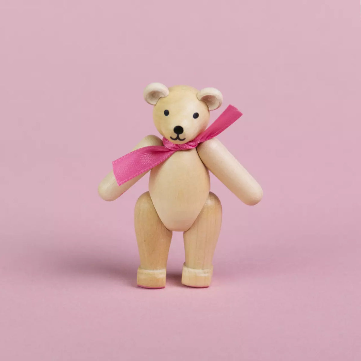 Erzgebirge Miniatur Teddybär beweglich, natur