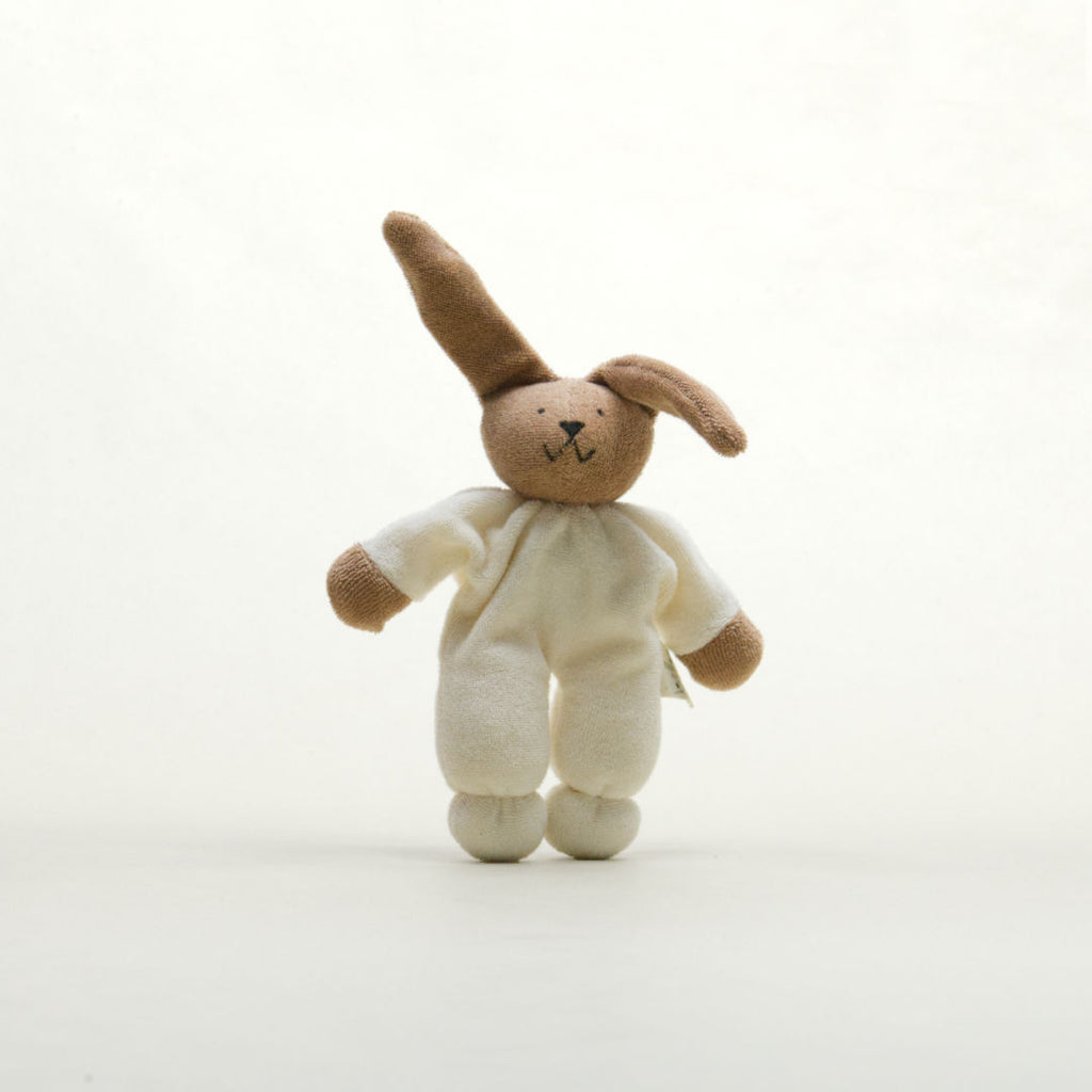 Rasselhase aus bio Frottee.