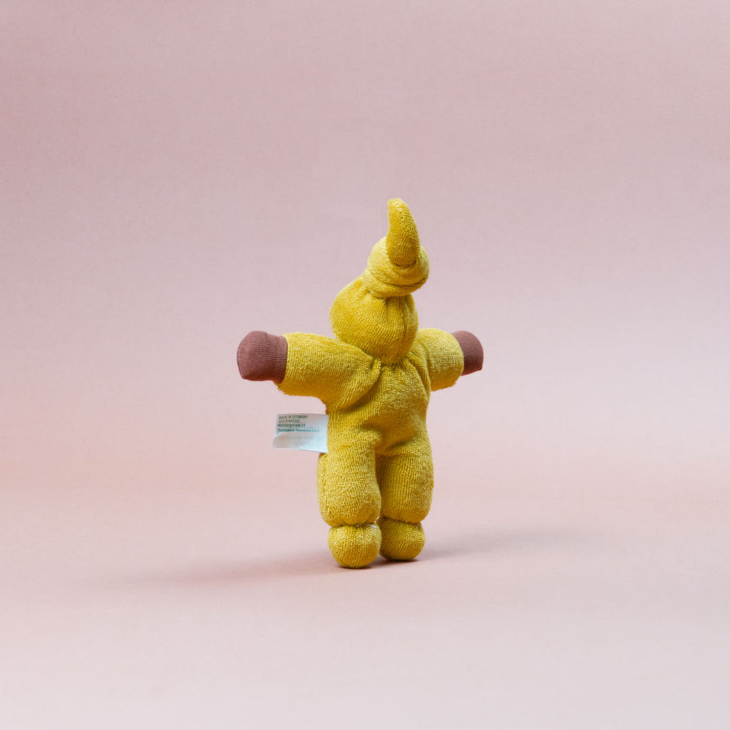 Frottee pimpel, Wichtel mit Zipfelmütze und Goldgelb bis Senf aus bio Frottee.