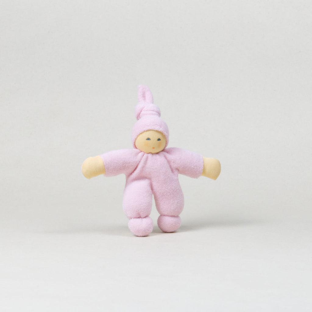 Frottee Pimpel, Wichtel mit Zipfelmütze in Rosa aus bio Frottee.