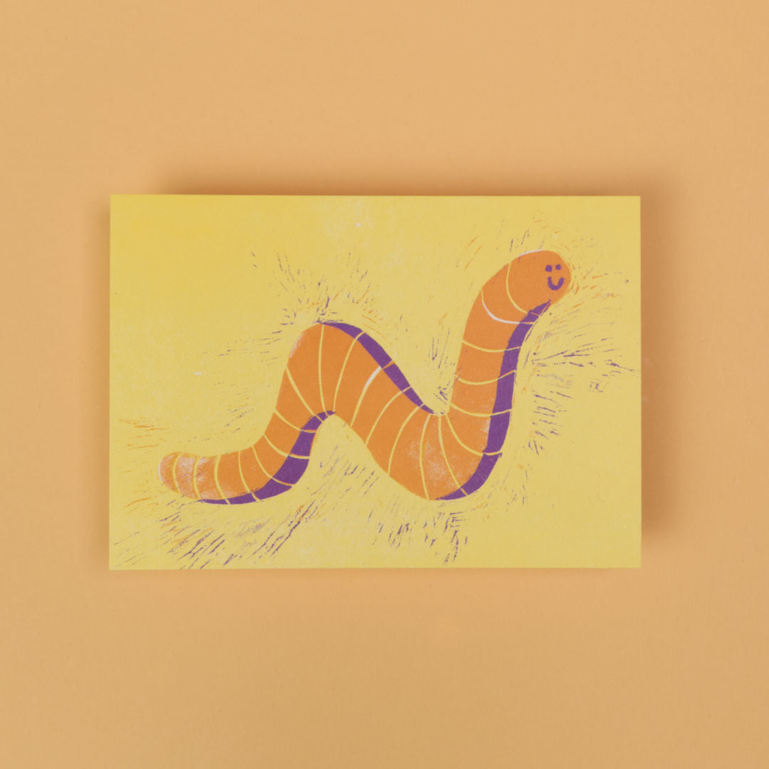 adabob Postkarte Linowurm, Illustration Lina Loem