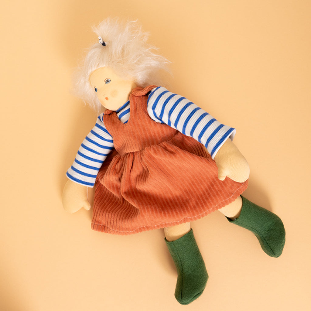 Puppenkleid Bio-Baumwolle – Garten Outfit – Foto 6