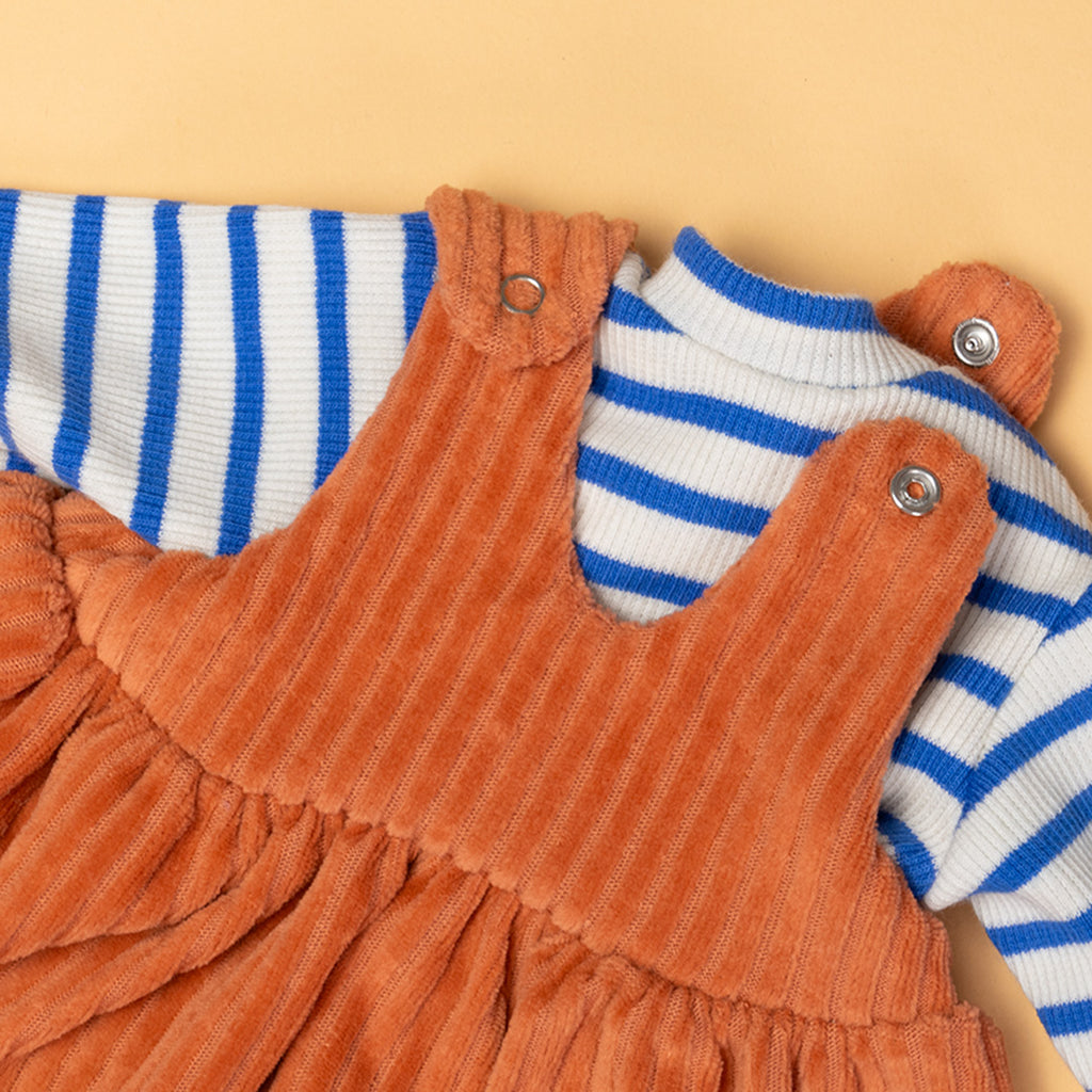 Puppenkleid Bio-Baumwolle – Garten Outfit – Foto 3