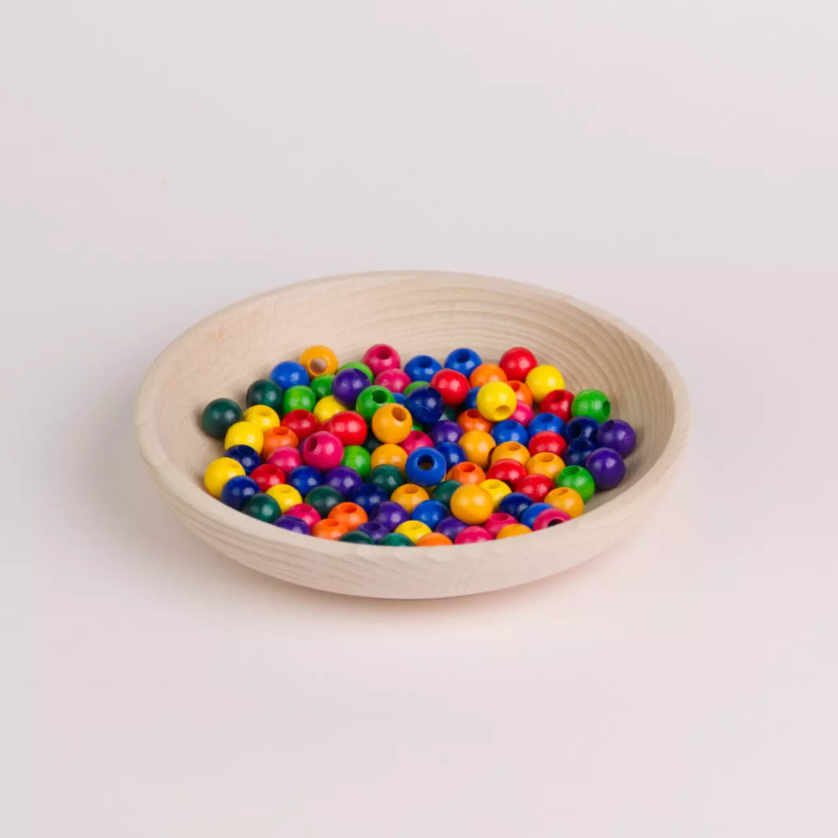 Bunte Fädelperlen 1 cm aus Holz, von SINA – Foto 3
