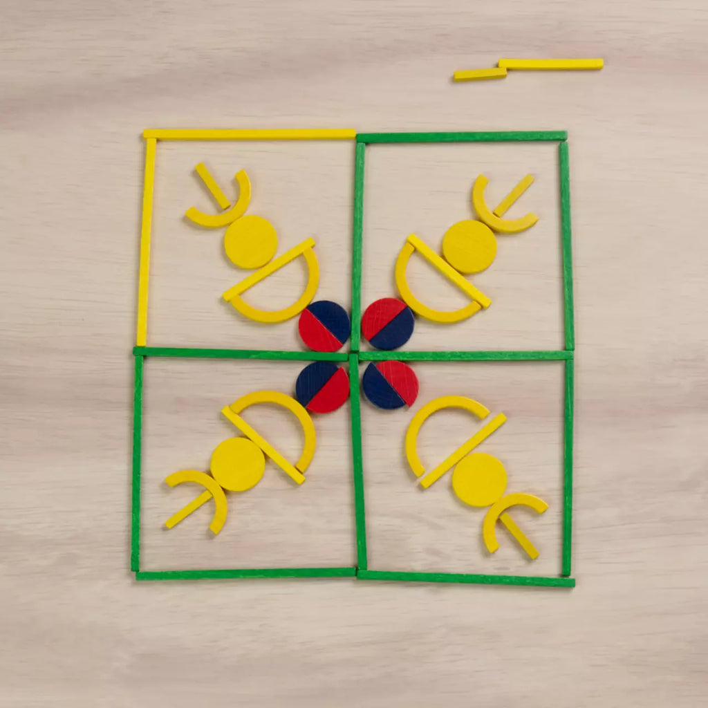 Legespiel Familie Stäbchen, Ringe, Kreise – Fröbelspielzeug – Foto 5
