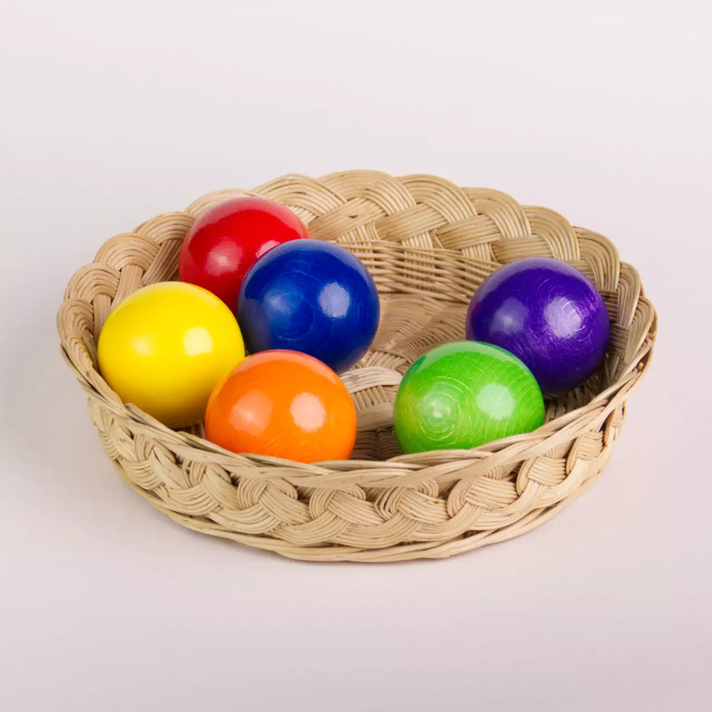 Große Holzkugeln, sechs Regenbogenkugeln von SINA – Foto 3