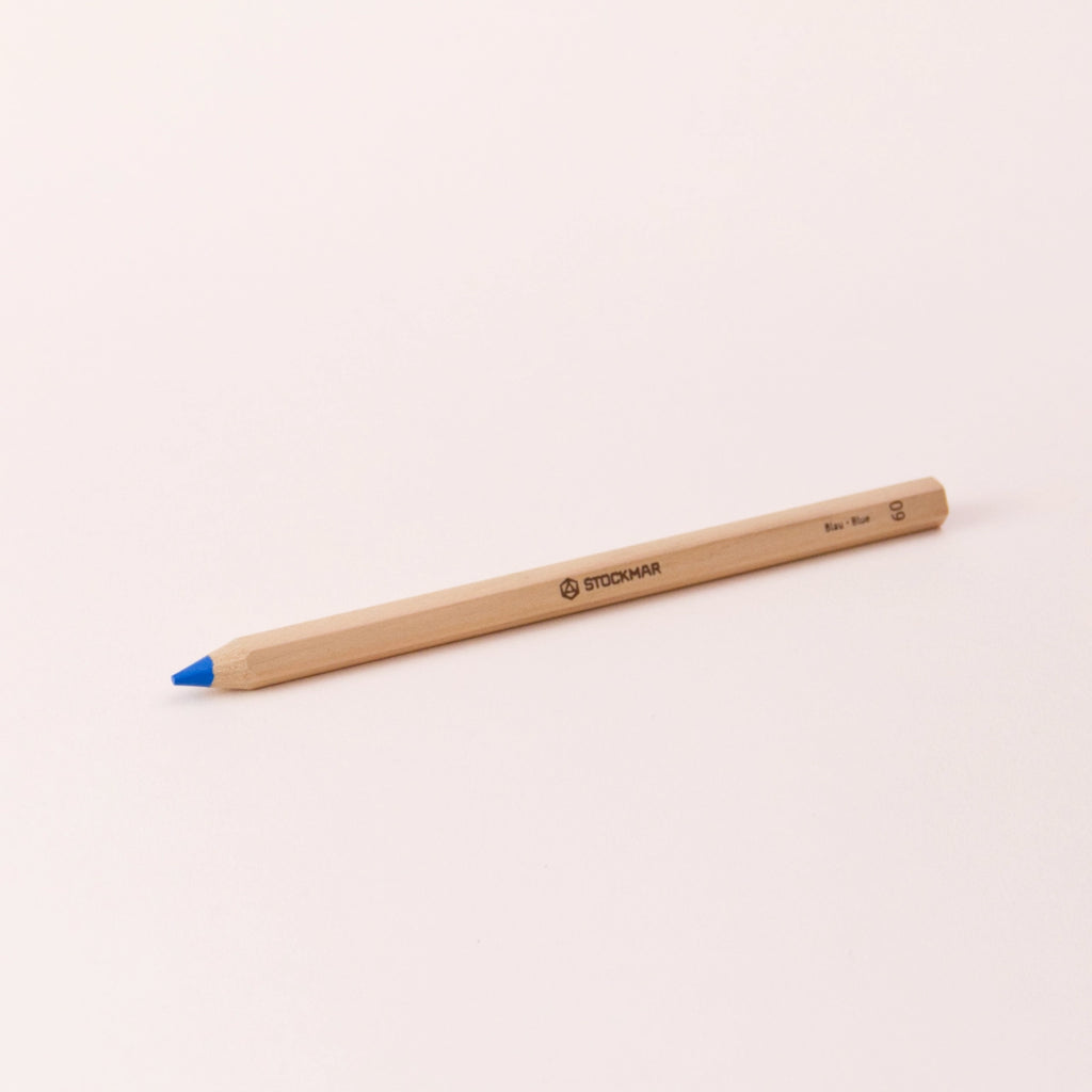Stift von Stockmar in Blau, 6-eckig.