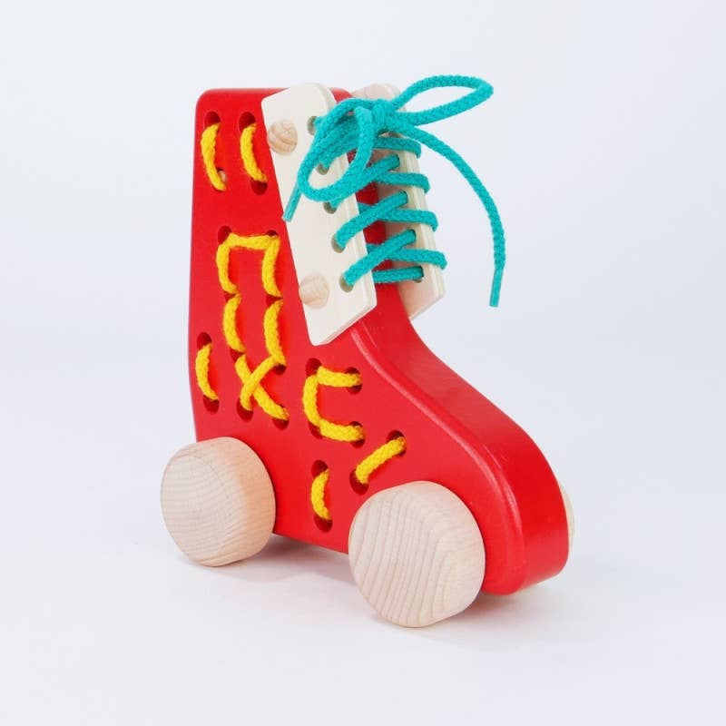 Bajo Fädelspiel, Steppschuh auf Rädern