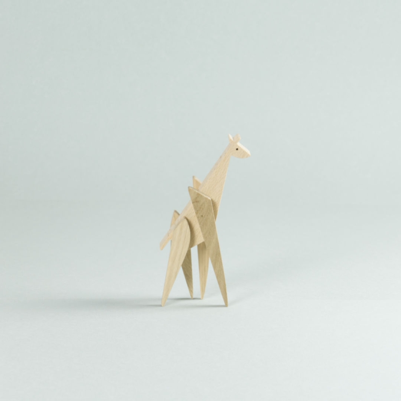 Giraffen Holzfigur aus Magnetischem Puzzle.