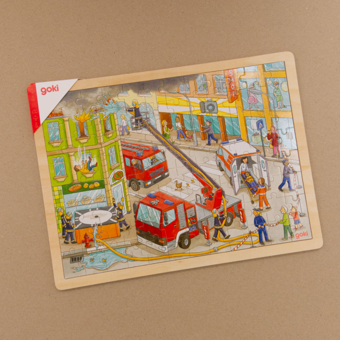Einlegepuzzle Feuerwehreinsatz, goki – Bild 2