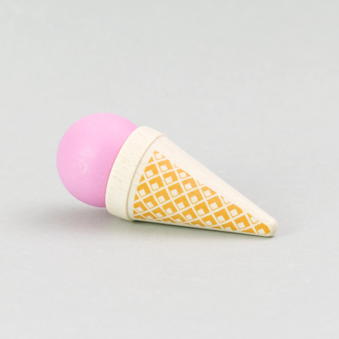 Erzi Spieleis in der Waffel, Erdbeereis – Bild 3