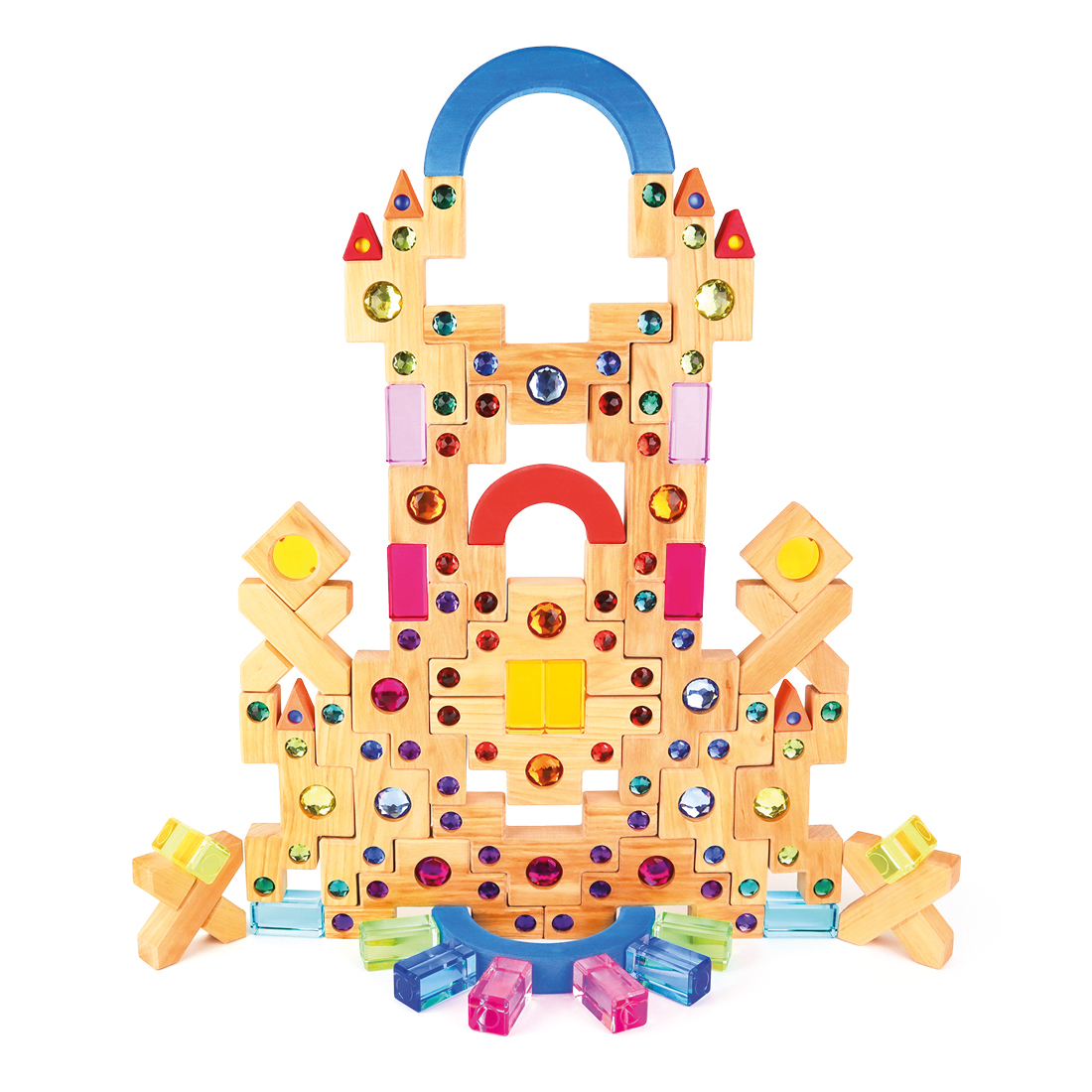 Bauspiel Farbtreppen mit Lichtbauquadern, groß – Bild 3