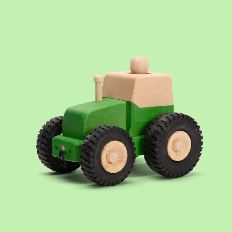 holler poller Traktor BERND grün, Holzspielzeug
